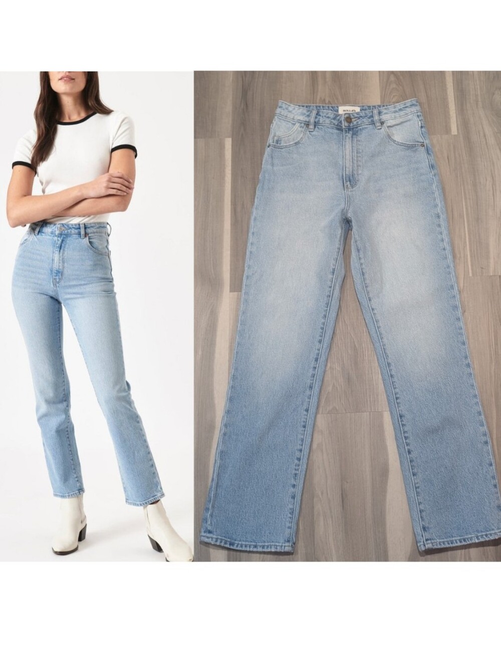 ROLLA'S | Original Straight High Rise Jeans In Sunshine Blue